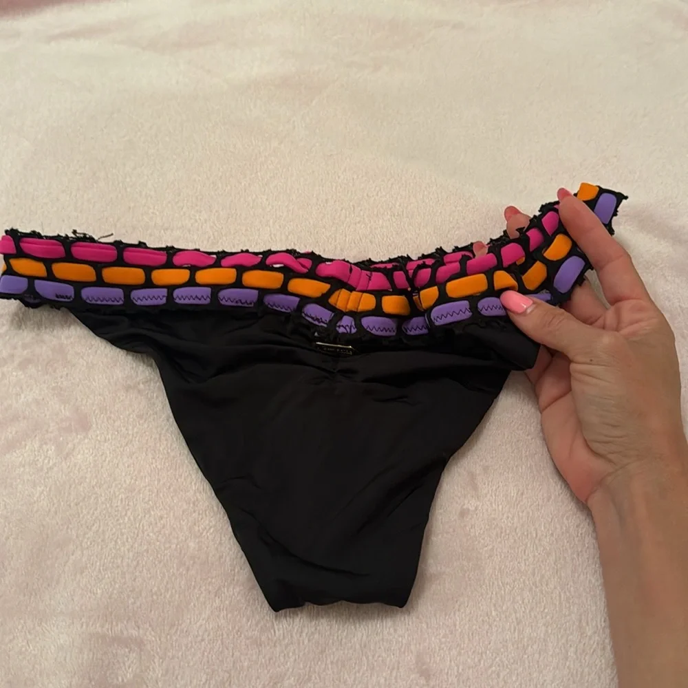 π BEACH BUNNY BIKINI BOTTOM. NEON & BLACK - Picture 4 of 6